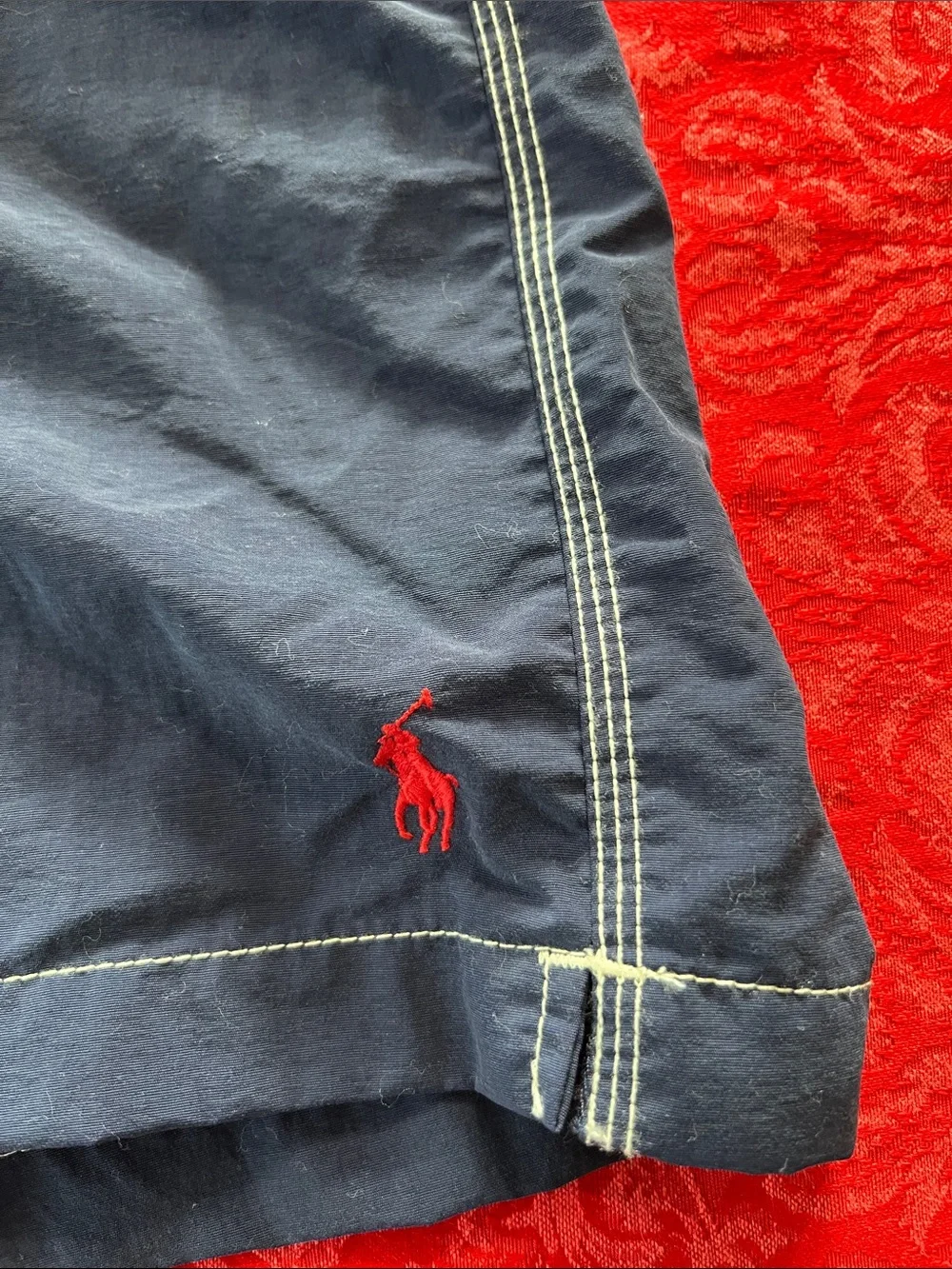 Polo Ralph Lauren Navy Swim Trunks Board Shorts Red Pony NWT Men's XL
